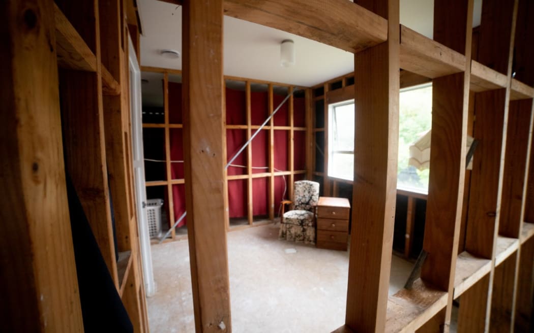 Mark Griffin's flood-damaged Rānui home.