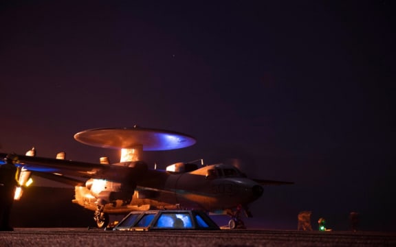 In this photo released by the US military's Central Command on January 22, 2024, US Central Command forces alongside UK Armed Forces, and with the support from Australia, Bahrain, Canada, and the Netherlands, conduct strikes on 8 Houthi targets in Iranian-backed Houthi terrorist-controlled areas of Yemen. The United States and Britain launched new strikes on Yemen's Huthis January 22, saying their second round of joint military action against the Iran-backed rebels was in response to continued attacks on shipping.
American and British forces carried out a first wave of strikes against the rebel group on January 11, and the United States launched further air raids against missiles that Washington said were ready to launch and posed a threat to both civilian and military vessels. (Photo by Handout / US Central Command (CENTCOM) / AFP) / RESTRICTED TO EDITORIAL USE - MANDATORY CREDIT "AFP PHOTO /  HANDOUT / CENTCOM " - NO MARKETING - NO ADVERTISING CAMPAIGNS - DISTRIBUTED AS A SERVICE TO CLIENTS