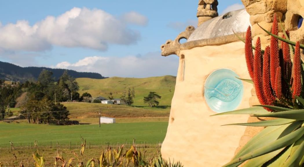 This is an image of a view from the the Earth House
