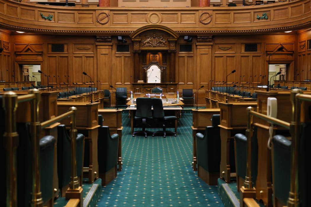 Parliament's debating chamber sits empty