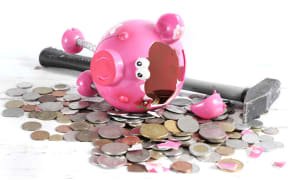 Broken piggy bank