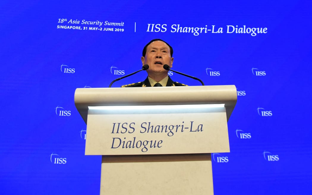 China's Defence Minister Wei Fenghe attends the IISS Shangri-La Dialogue summit in Singapore on June 2, 2019.