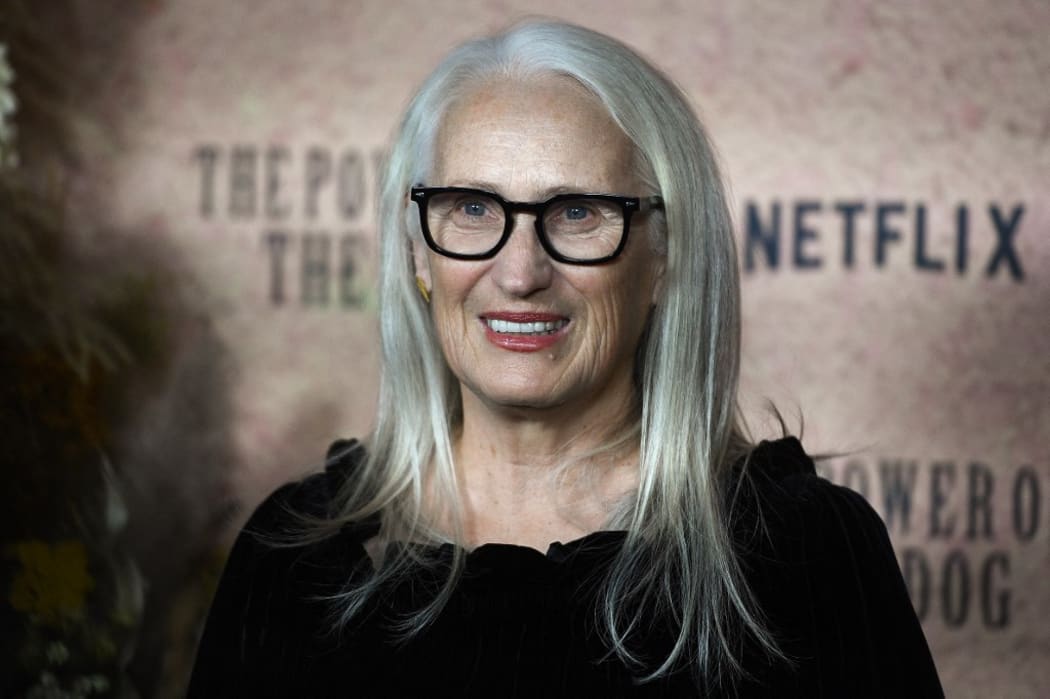 (FILES) In this file photo taken on October 18, 2021 New Zealand director Jane Campion poses during a photocall ahead of the premiere screening of her movie "The power of the dog" in Paris.