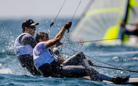 Peter Burling and Blair Tuke (NZL) 49er Men. Tokyo.