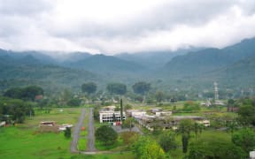 An aerial view of Arawa, Bougainville