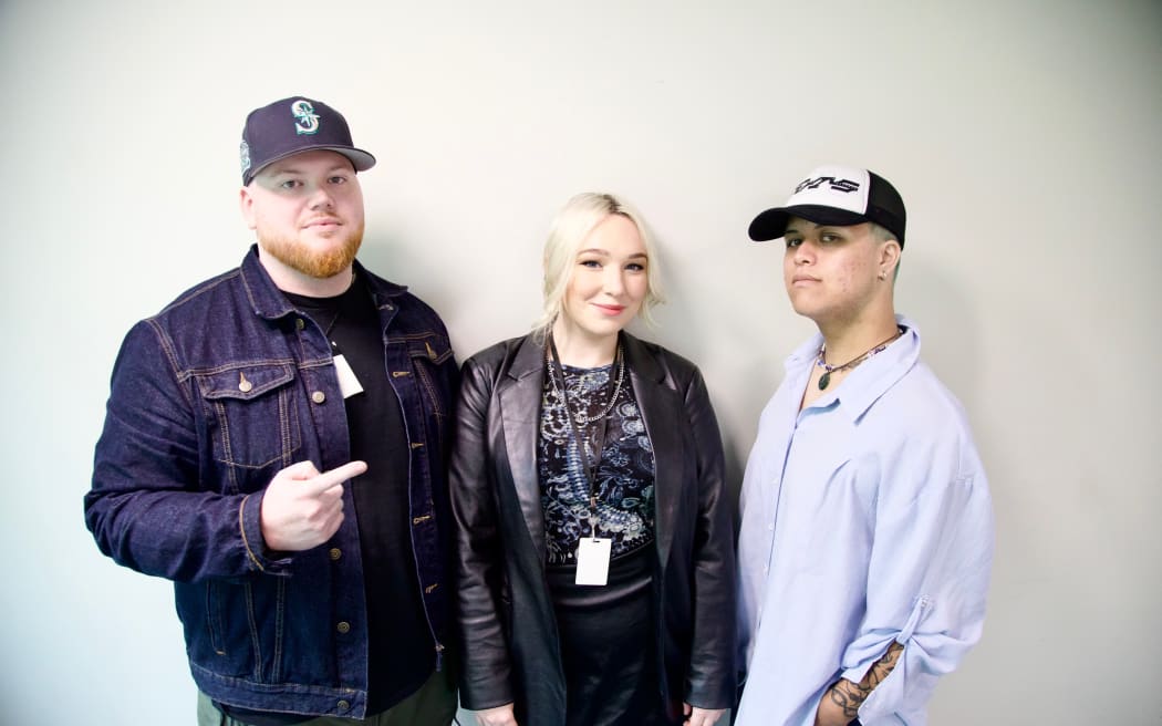 TAHI’s So'omalo Iteni Schwalger, Evie Orpe and Liam Brown.