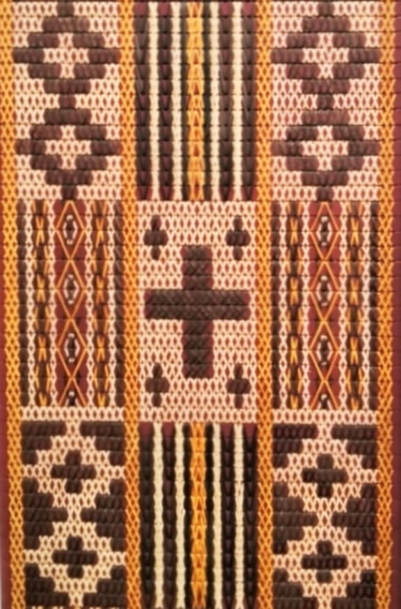 Tukutuku with mumu pattern at Waiapu Anglican Cathedral of St John the Evangelist in Napier