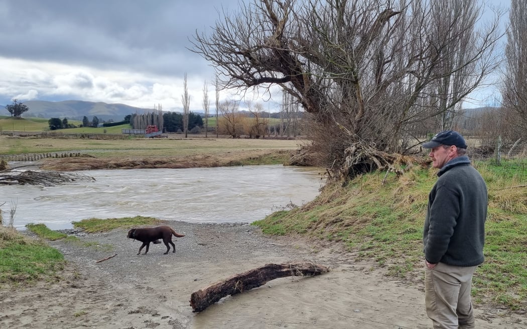 It wasn't the biggest flood Ron Sheat has seen at his Palmerston farm, standing at the Shag River.