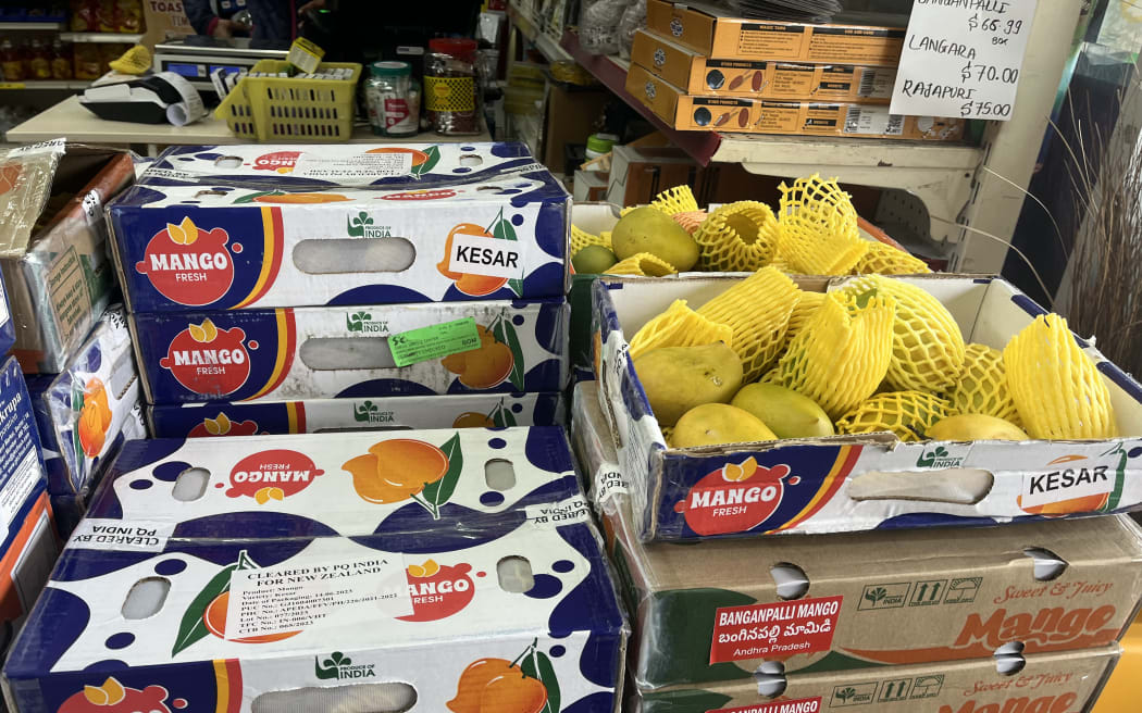 Indian mangoes in a Sandringham supermarket.