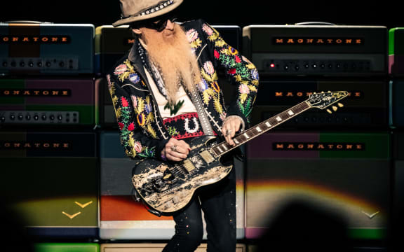 ZZ Top play at Christchurch's Wolfbrook Arena on May 15, 2025.