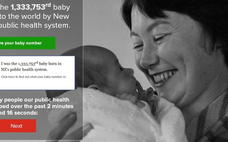 Labour defends use of 'baby number' widget | RNZ