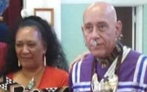 Doreen Bennett and native American leader Mashu White Feather.