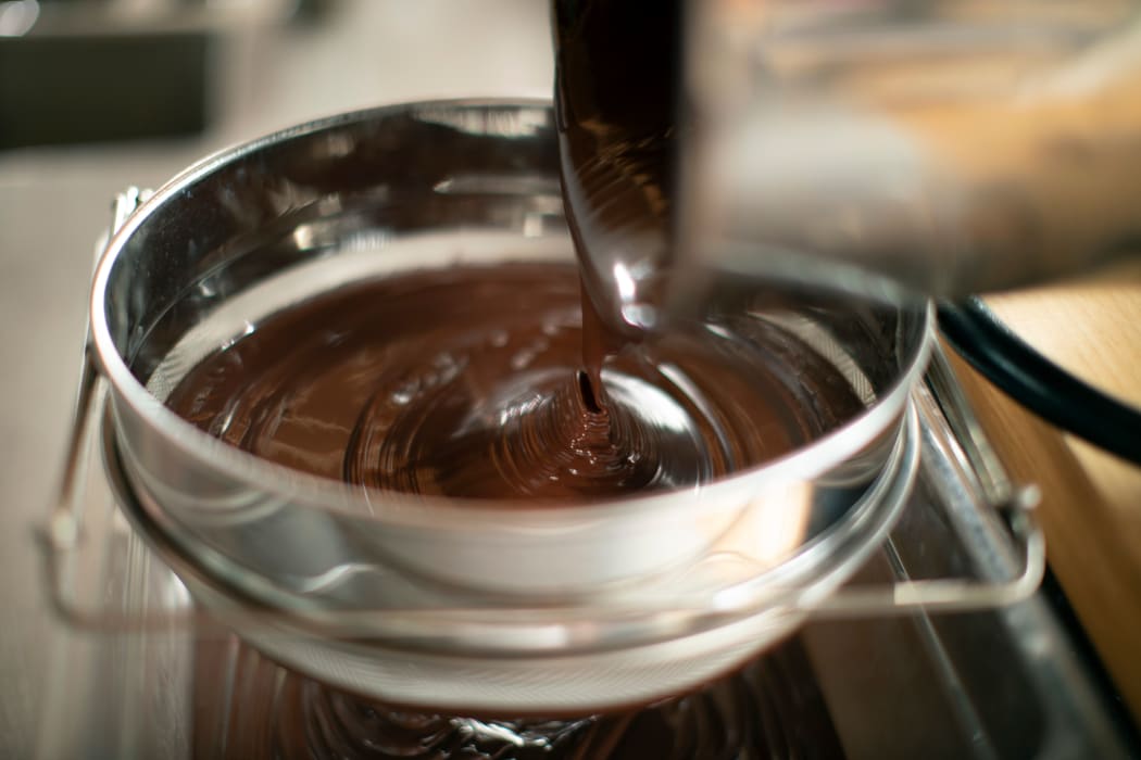 The Foundry chocolate pour.