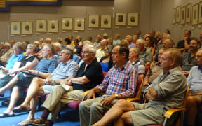 Many residents gathered at the New Plymouth District Council meeting to have their say over the golf club's potential demise.