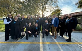 Staff from Whānau Ora commissioning agency Te Pūtahitanga o Te Waipounamu, at a farewell event in Christchurch ahead of the agency's closure at the end of June.