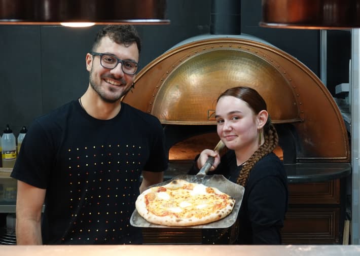 Peekaboo sous chef Talha Bilgi and chef de partie Isabella Gunson.