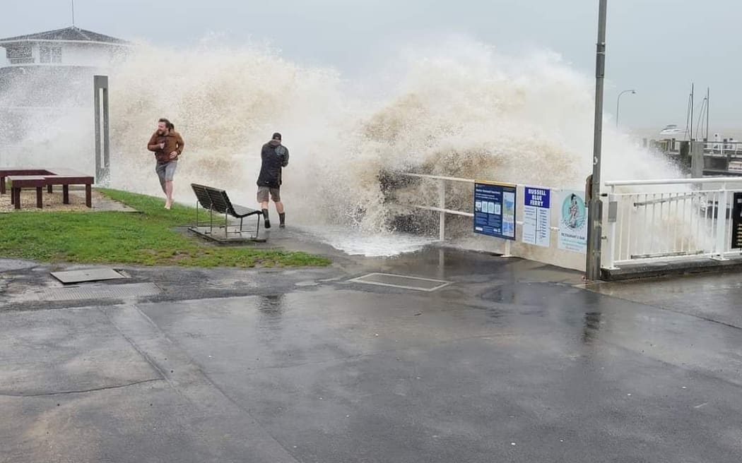 Towns in and near the Bay of Islands area in Northland, including Moerewa, Kawakawa, and Paihia, have seen damage, debris, flooding, and tree falls from Cyclone Gabrielle.