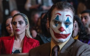 Lady Gaga and Joaquin Phoenix in Joker: Folie à Deux.