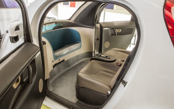 Interior of Google driverless car