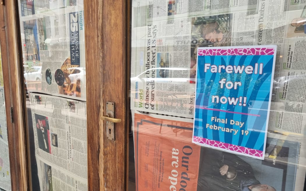 The Madame Fancy Pants shop is closed on Cuba St, in central Wellington.