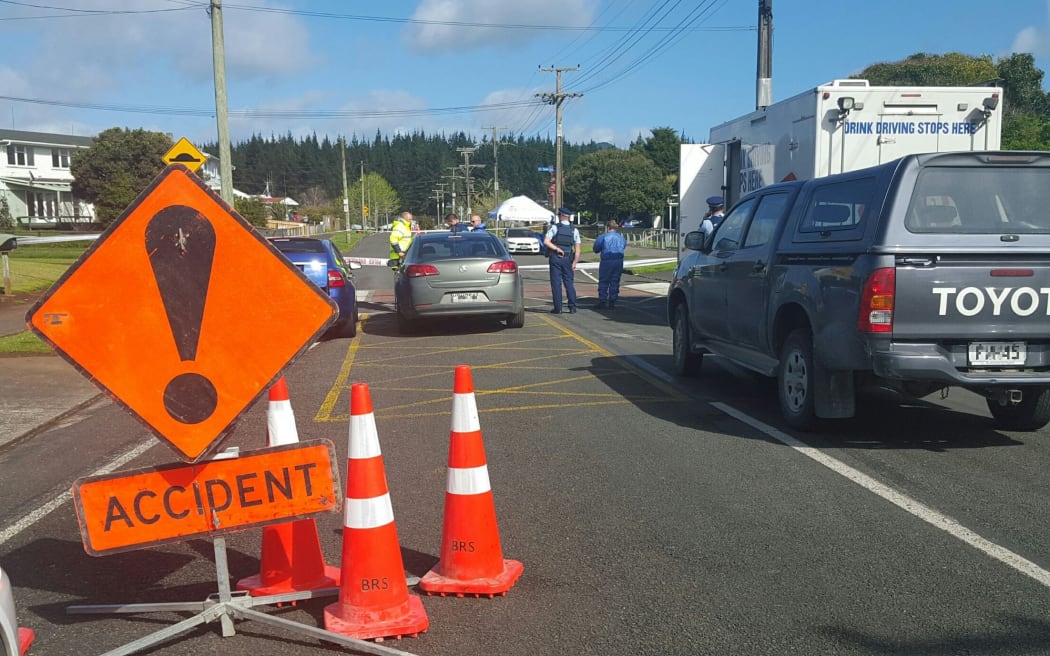 A police cordon at the scene of the death at Otangarei, Whangarei.