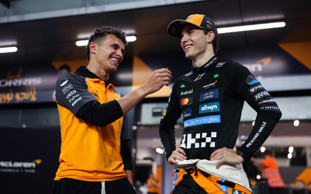 McLaren team-mates Lando Norris and Oscar Piastri, 2025.