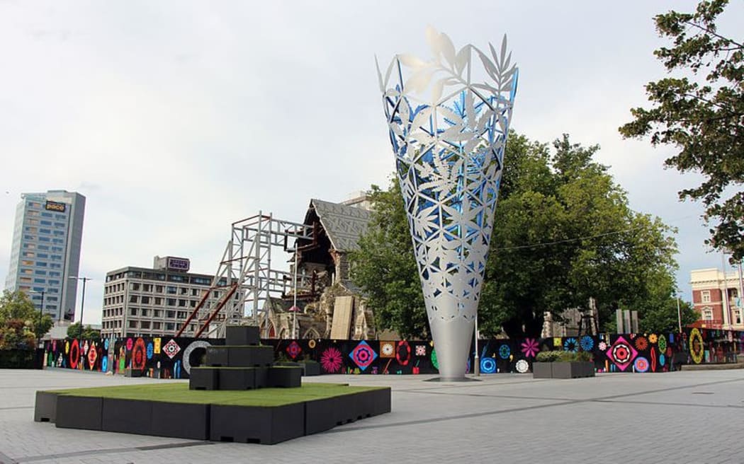 Re-development of Cathedral Square has stalled since the 2011 earthquake.