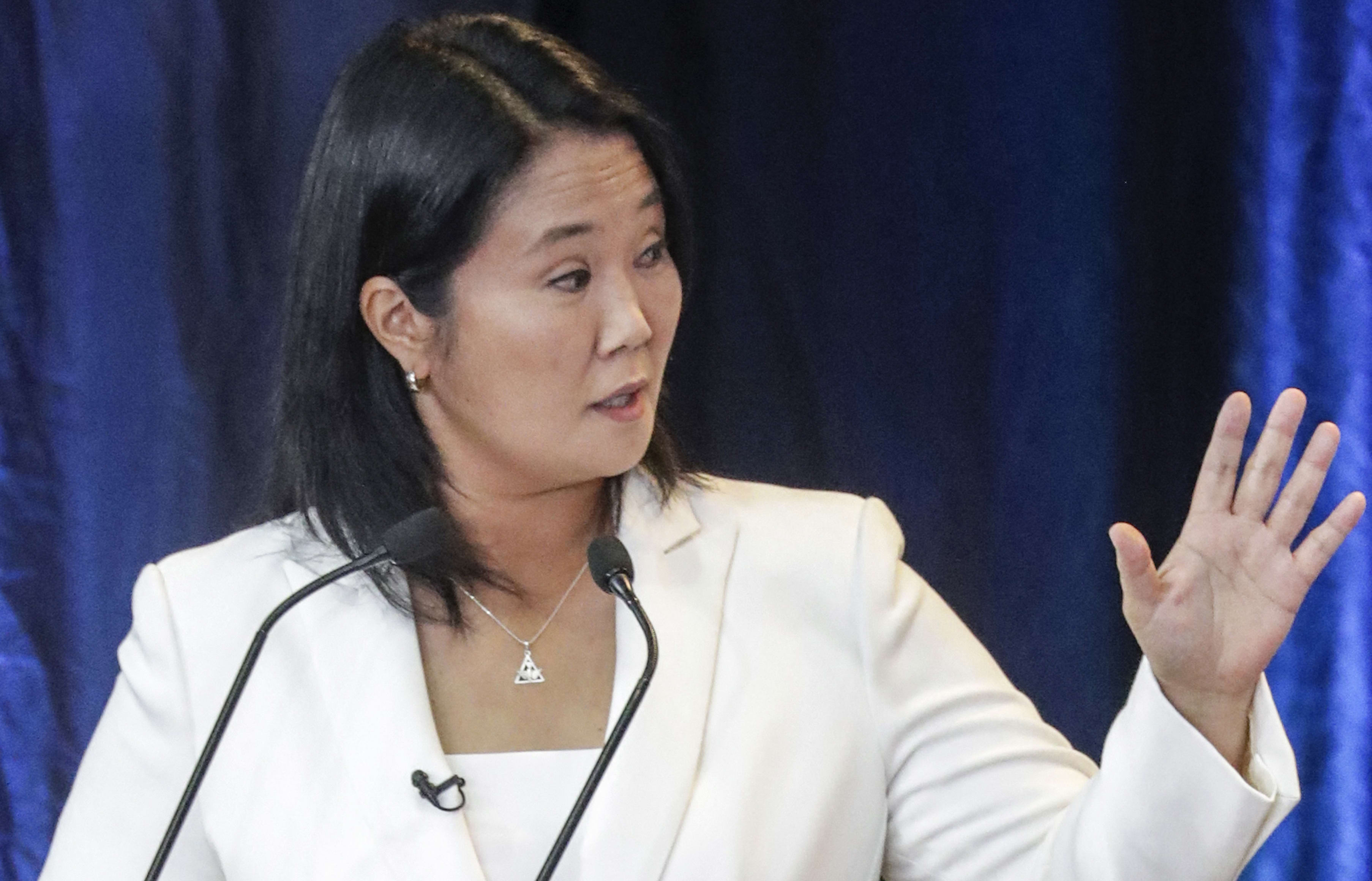 Peruvian presidential candidate, right-winger Keiko Fujimori.
