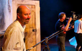 Entertainer Michael Nicholas Williams on his film set