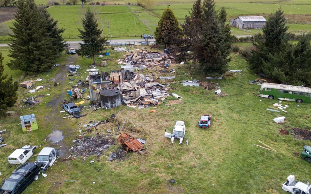 The property at Rangwahia where a search related to Breanna Muriwai, and a suspicious fire took place.