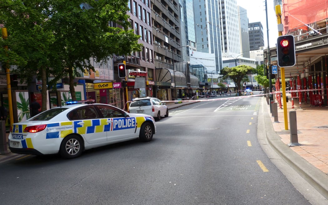 Lambton Quay in central Wellington has been cordoned off after a suspicious package was found.