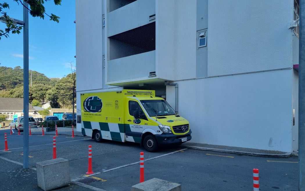 Wellington Free Ambulance at the scene of a sudden death at a property in Wellington's Newtown.
