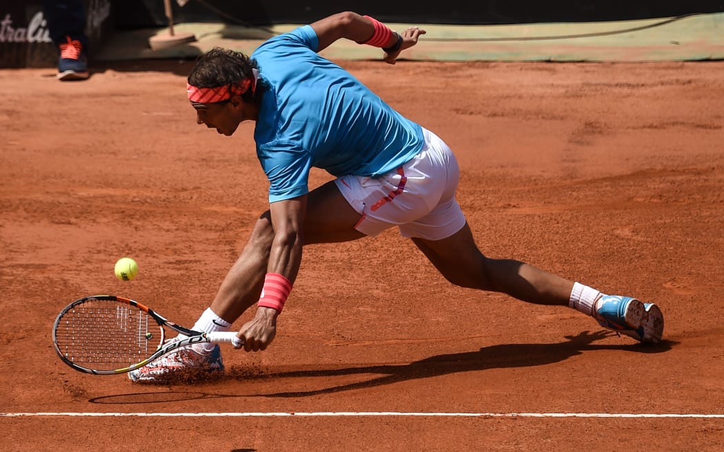 Rafael Nadal during the 2nd round in Rome, 2015