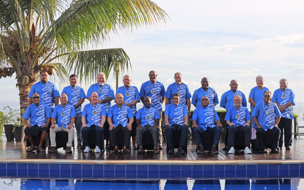 Pacific leaders from 18 member states got together for their official "family photo" at the 54th Pacific Islands Forum Leaders' Meeting in Honiara, Solomon Islands. 11 September 2025