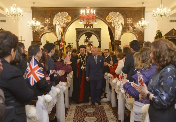 Prince Charles at a Syrian Orthodox Church in west London.