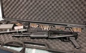 Some of the seized weapons