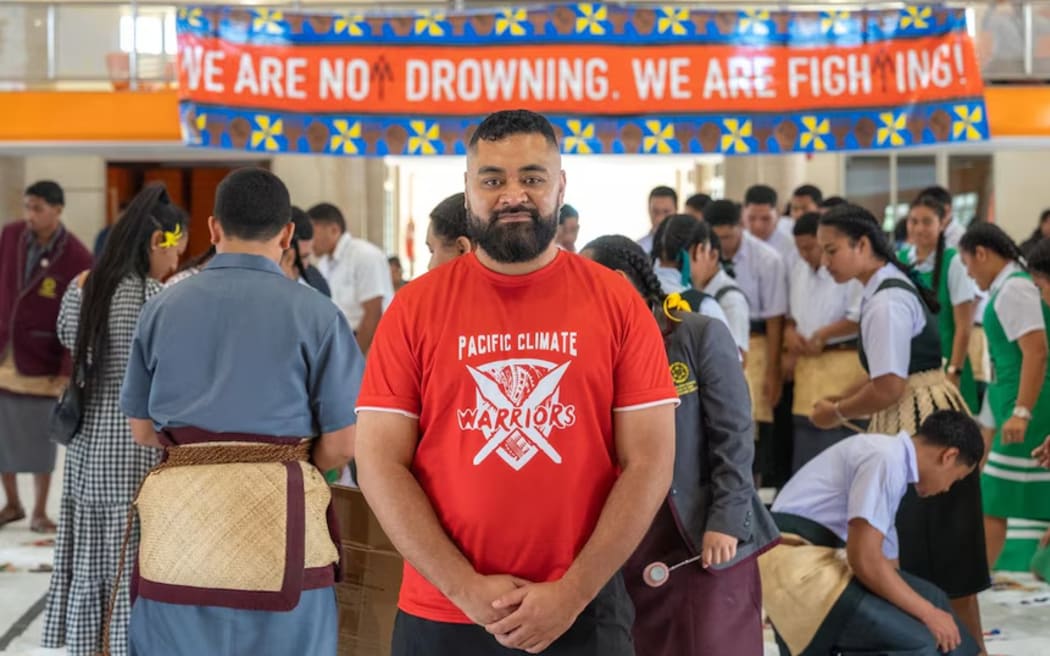 Joseph Sikulu has attended COP climate talks advocating for Pacific Island nations. (Supplied: 350 Pacific)