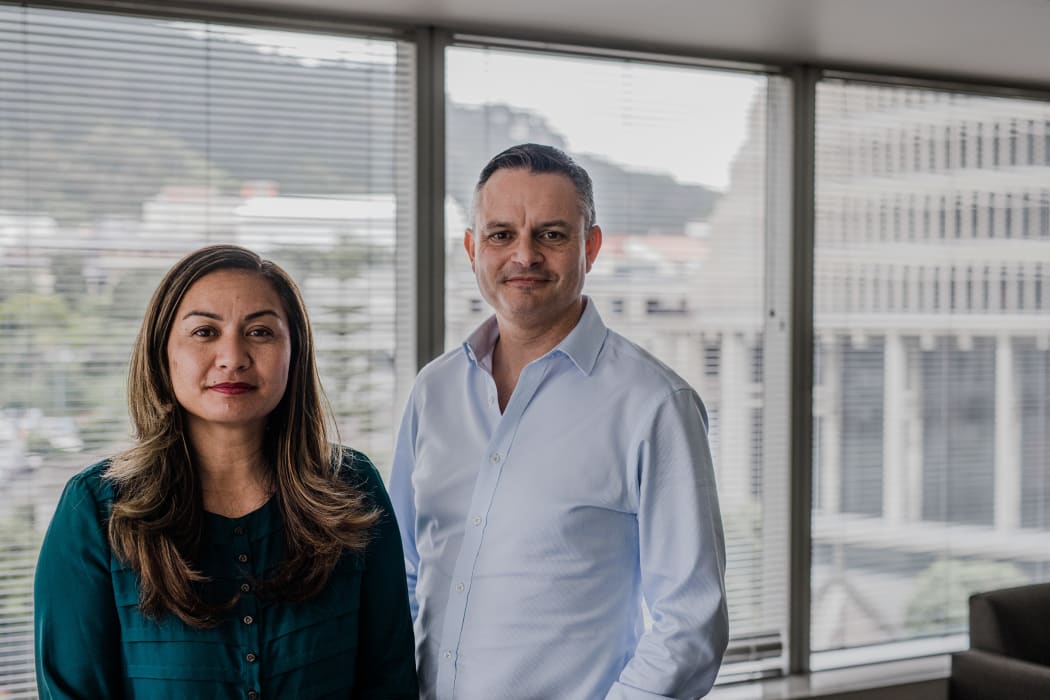 Green Party leaders Marama Davidson and James Shaw.