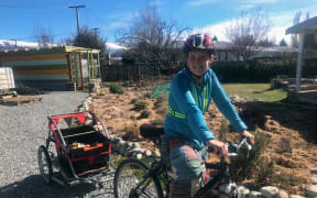 Twizel's compost bike, ridden by Coraline Scully.