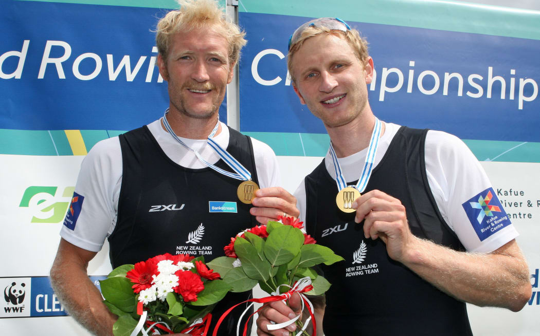 World championship men's pair Eric Murray (left) and Hamish Bond.