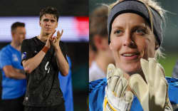 All White Tyler Bindon and his mum former Football Ferns goalkeeper Jenny Bindon.