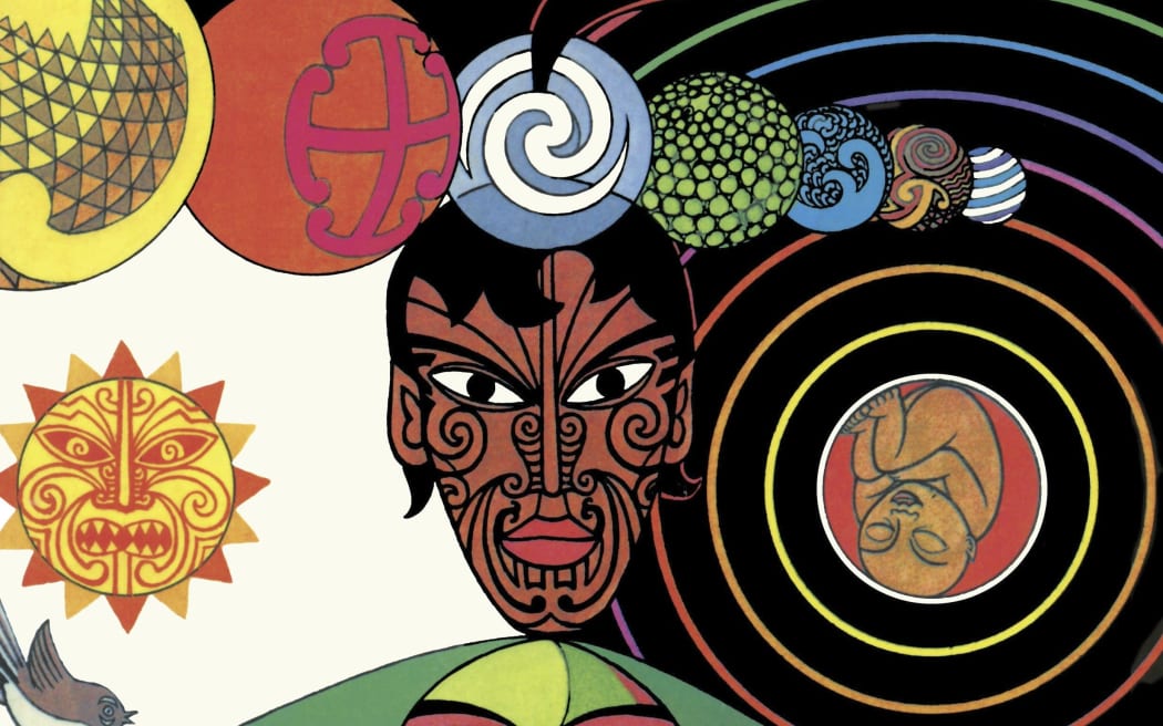 Detail from Peter Gossage's front cover for How Maui Defied The Goddess Of Death.