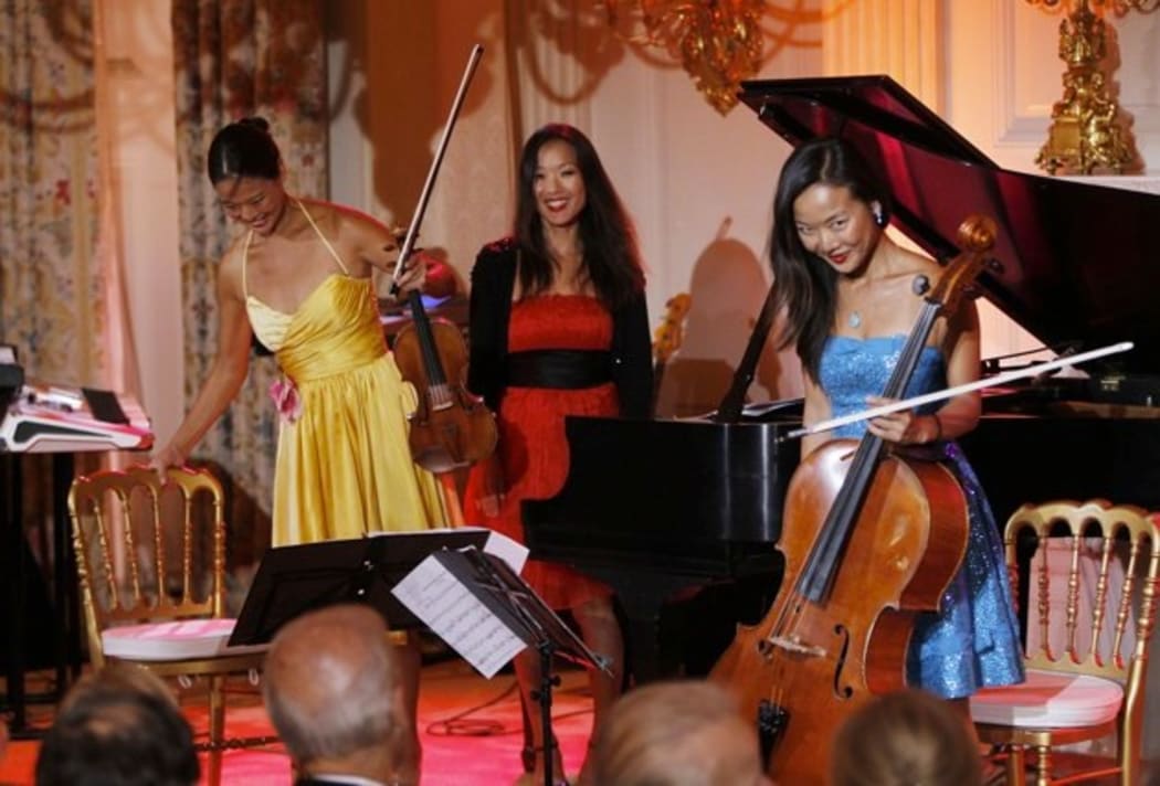 Ahn trio, taking piano trio into crossover territory.