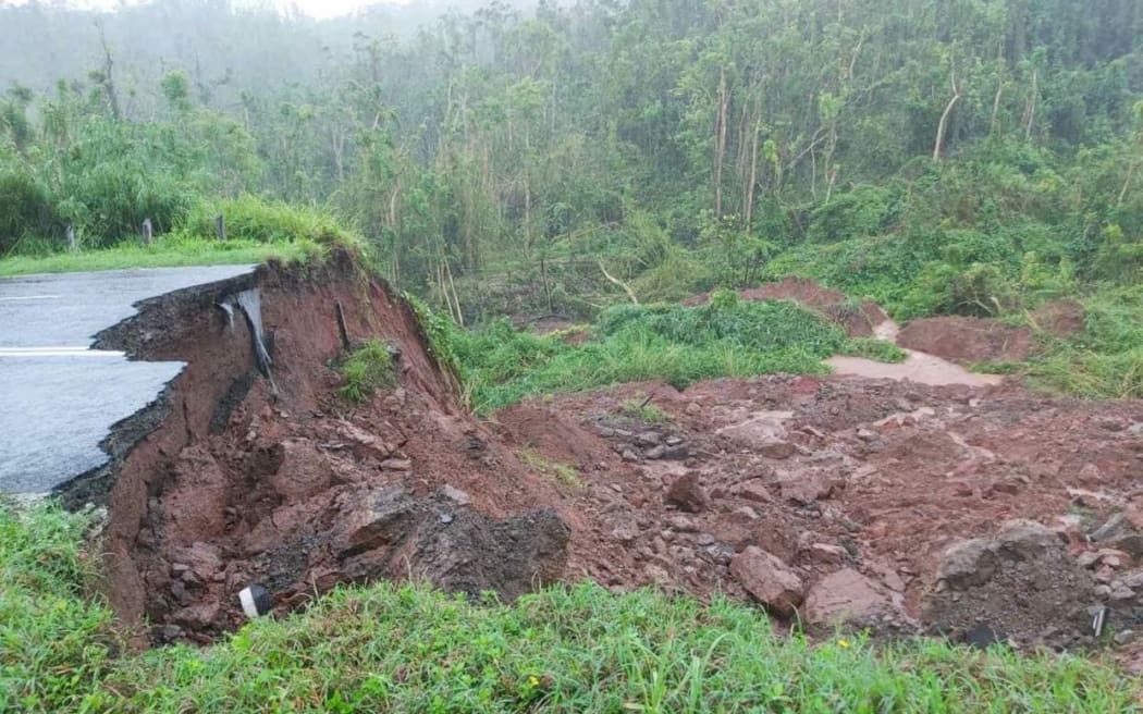 The heavy rain led to major flooding and some roads washed away.