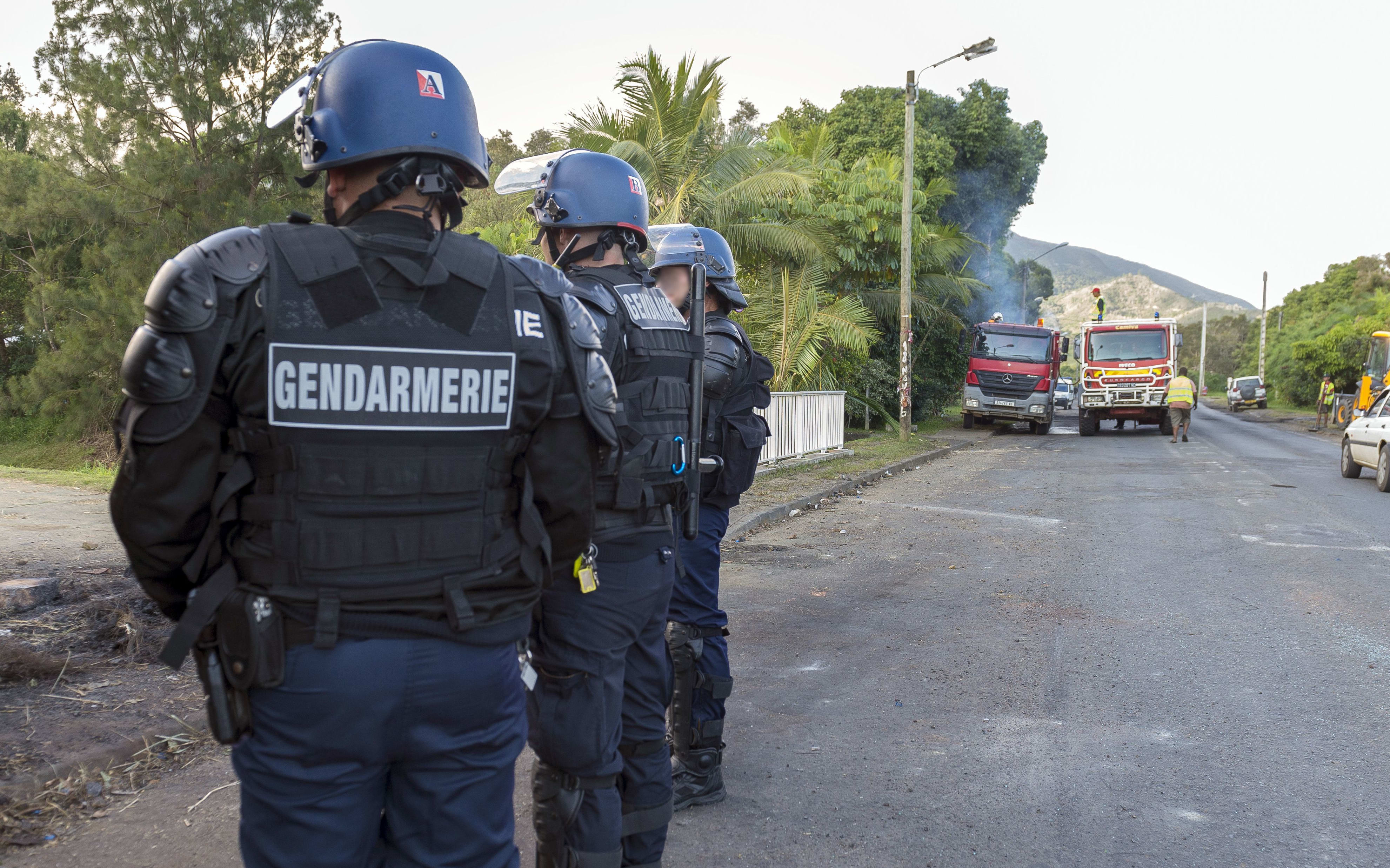 French police officers in New Caledonia.