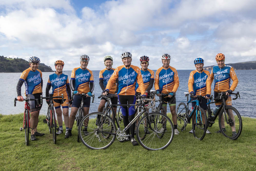 John Winkie (centre) with the Warkworth riders.