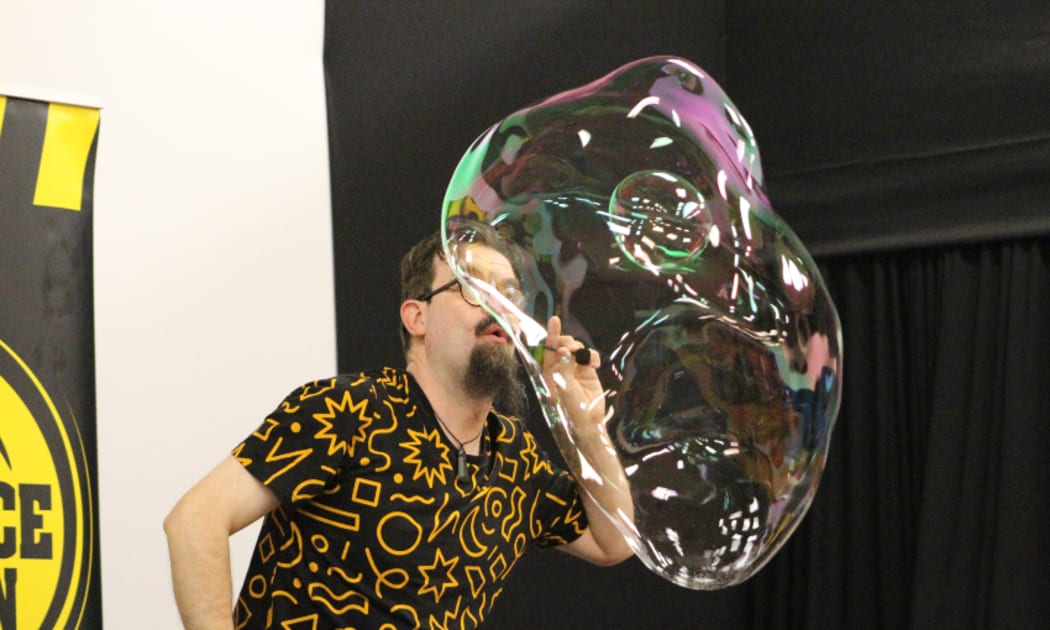 Science In A Van's Alan Worman is looking forward to when the only bubbles he talks about are the ones he blows up.