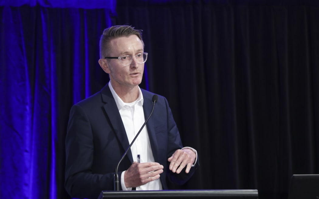Chris Wilkins, Massey University drug researcher specking at the Police conference in Wellington focused on the cannabis referendum.