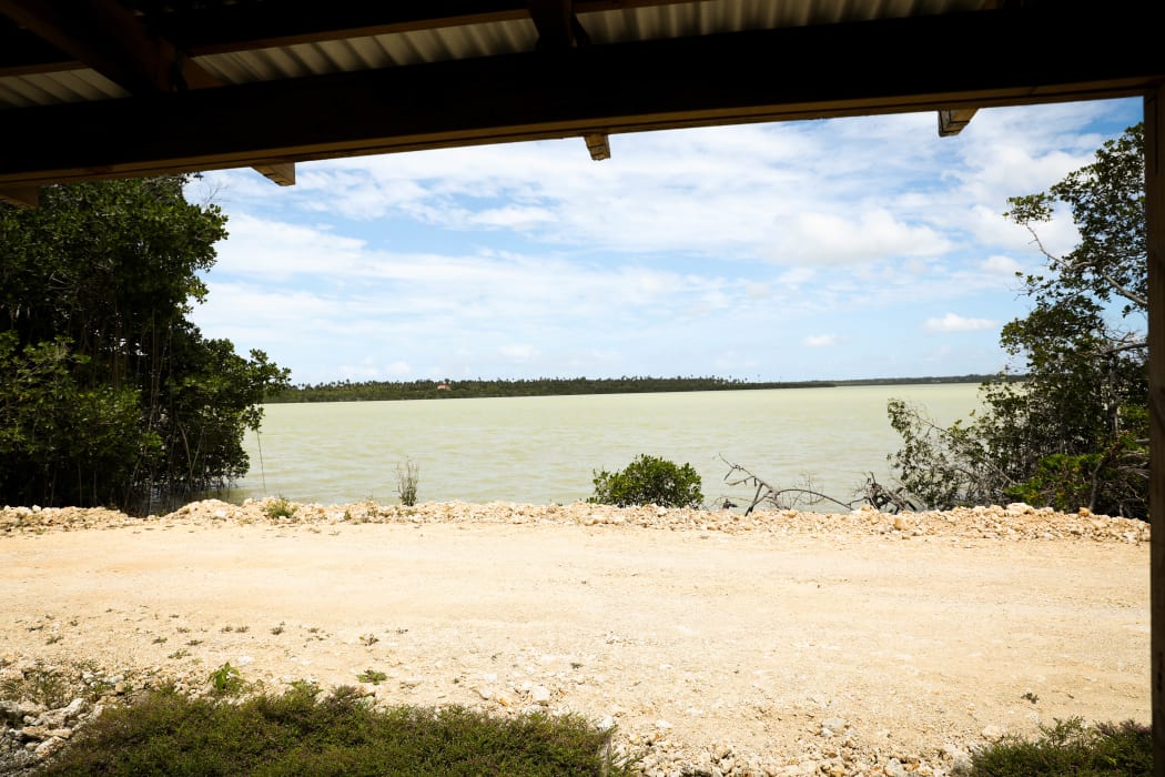 Tonga's temporary site for its Legislative Assembly backs onto Fanga’uta Lagoon and MPs can take a break from debating on this verandah