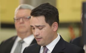 National Party leader Simon Bridges talks about the leak of a text on the person behind an earlier leak on his expense spending.